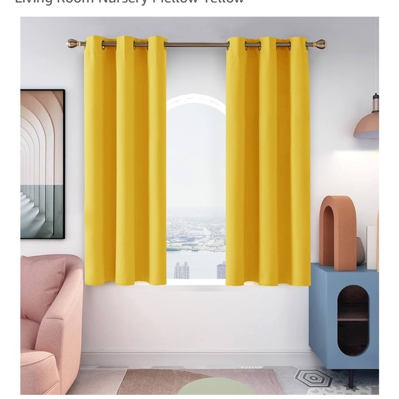 Sunny Yellow Grommet Curtains - Picture 1 of 1
